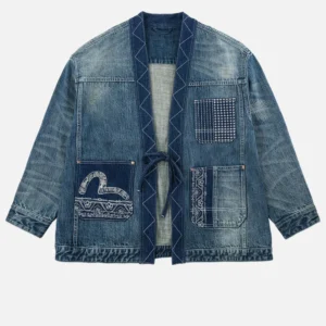 Áo Jacket Boro Sashiko Denim Kimono